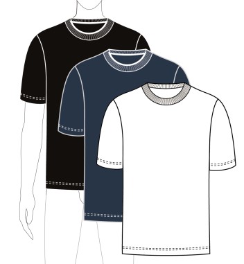 Футболка regular fit из мерсеризованного хлопка