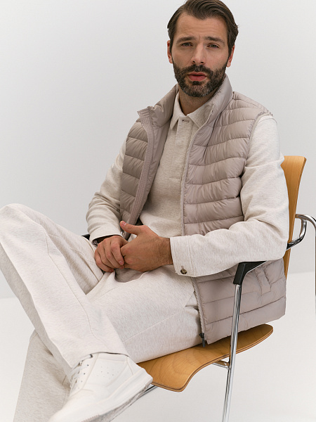 Свитшот из меланжевого хлопкового трикотажа