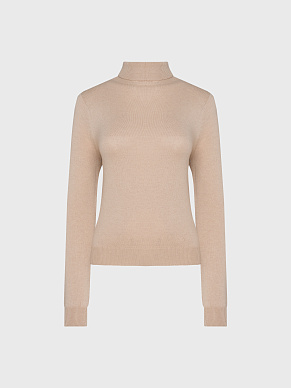 Джемпер с высоким горлом и длинным рукавом