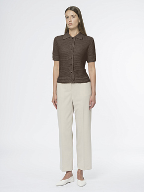 Ажурный кардиган с коротким рукавом