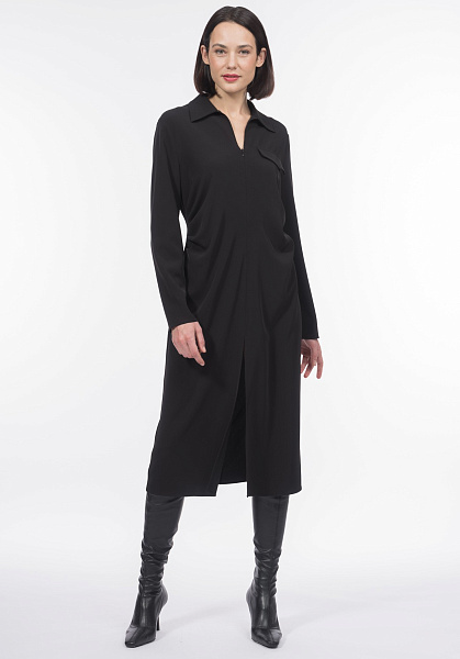 Платье с длинным рукавом на молнии