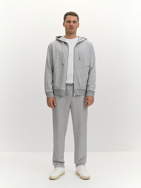 Брюки из хлопкового трикотажа с брендированным принтом