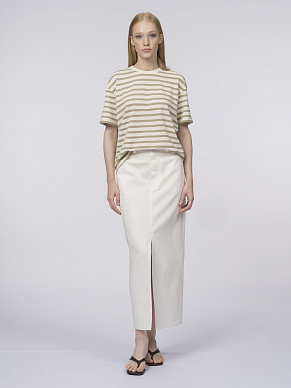 Футболка в полоску из вискозного трикотажа