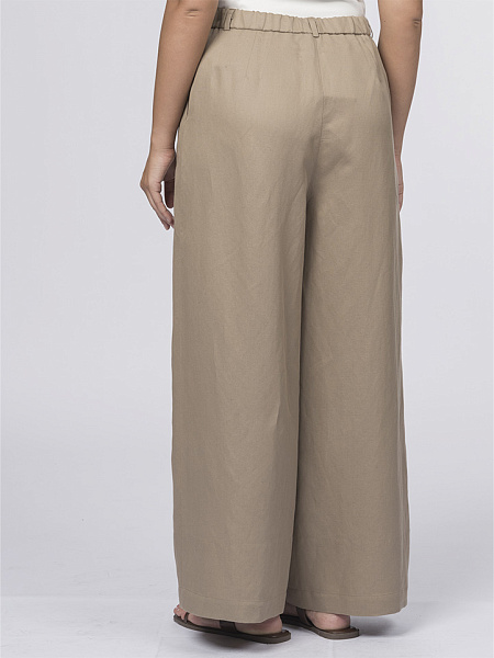 Прямые брюки изо льна и вискозы