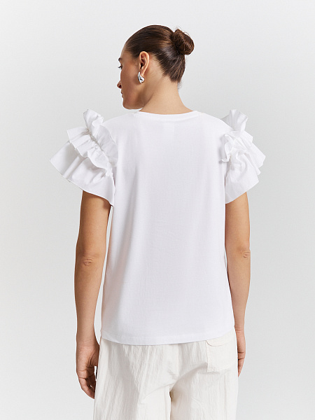 Футболка с рюшами 