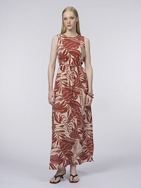 Легкое платье с тропическим принтом