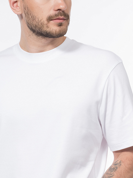 Футболка regular fit из мерсеризованного хлопка