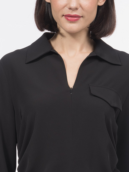 Платье с длинным рукавом на молнии