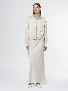 Бомбер с воротником-стойкой