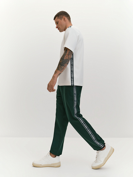 Брюки для спорта и отдыха из хлопкового трикотажа пике