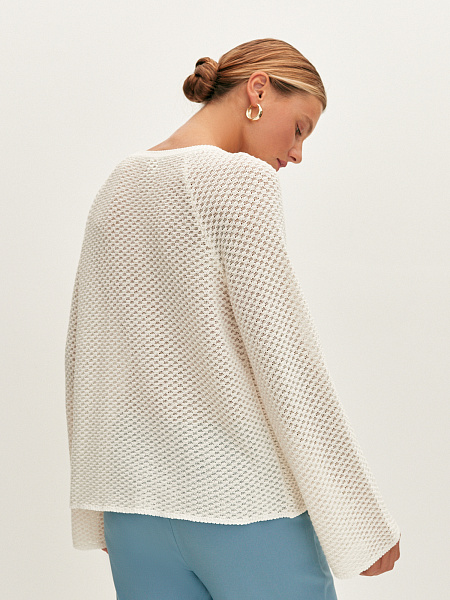 Джемпер ажурной вязки