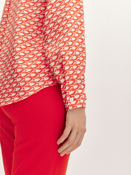 Блуза с воротником аскот