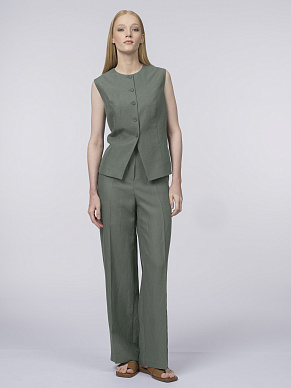 Закрытый жилет изо льна и лиоцелла