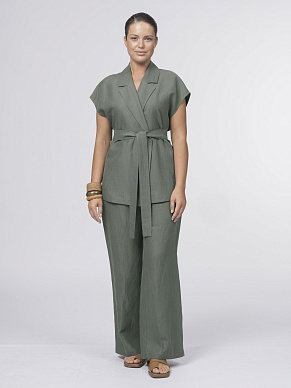 Жилет из лиоцелла и льна