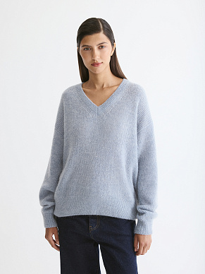 Джемпер с мохером и овечьей шерстью