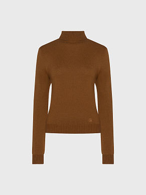 Джемпер с высоким горлом и длинным рукавом