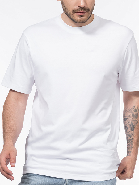 Футболка regular fit из мерсеризованного хлопка