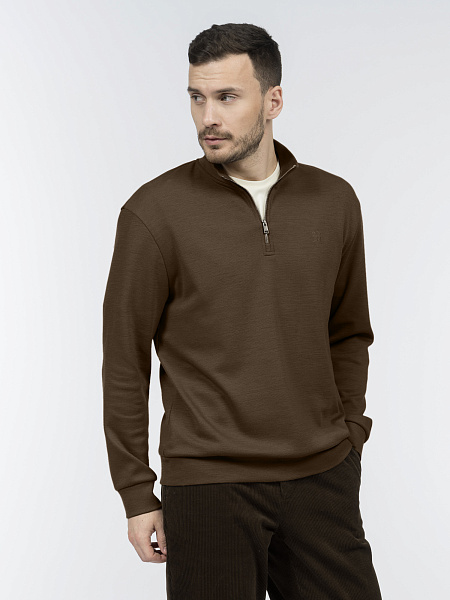 Свитшот из трикотажа с шерстью и хлопком