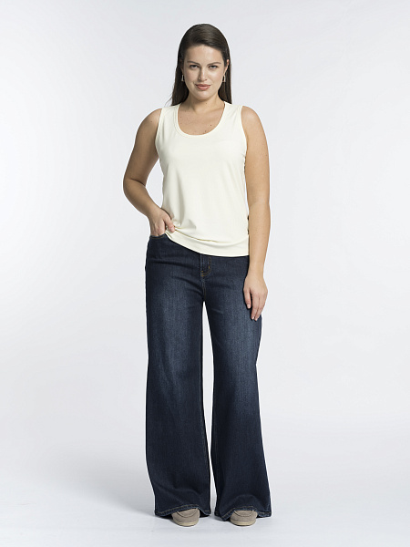 Базовый топ из вискозного трикотажа