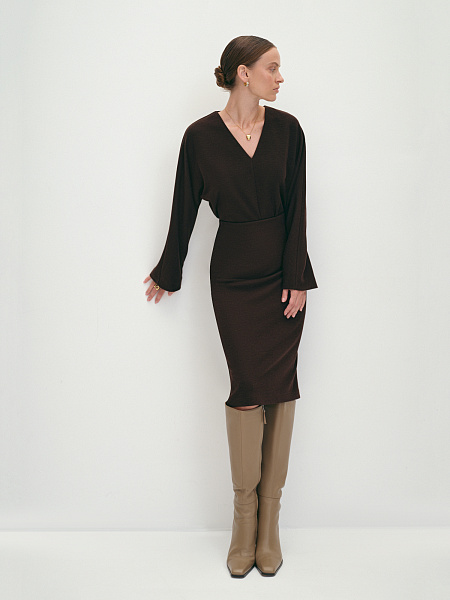 Трикотажная юбка карандаш