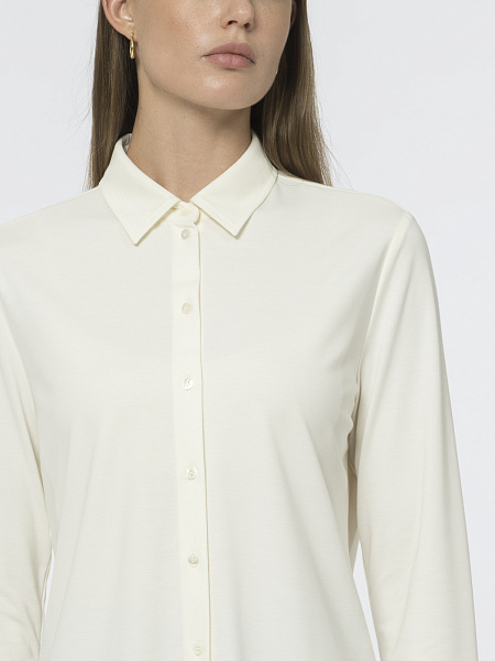 Трикотажная блуза рубашечного кроя