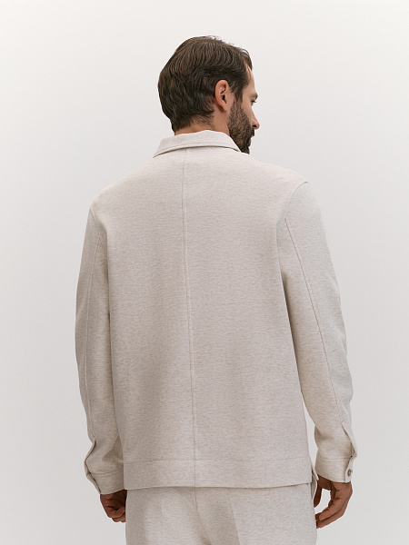 Свитшот из меланжевого хлопкового трикотажа