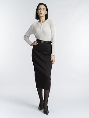 Джемпер с молнией из пряжи с шерстью мериноса