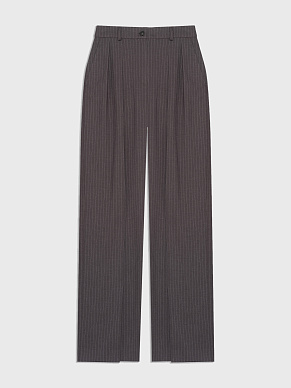 Брюки из вискозной костюмной ткани в полоску