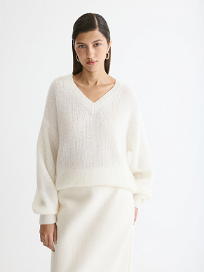 Джемпер с мохером и овечьей шерстью