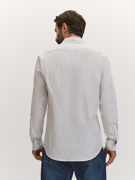 Рубашка из 100% хлопка с брендированным принтом