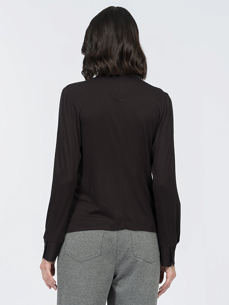 Водолазка с драпировкой из вискозного трикотажа