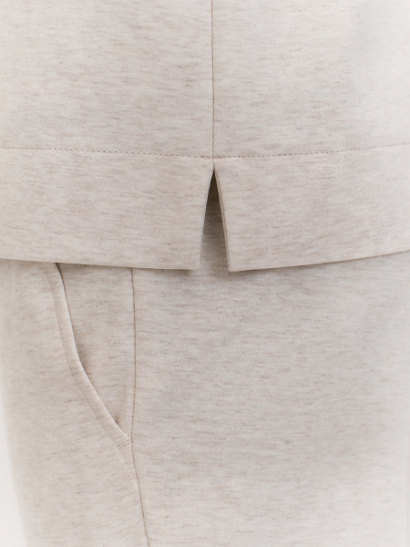 Свитшот из меланжевого хлопкового трикотажа