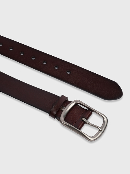 Ремень из натуральной кожи кофейный