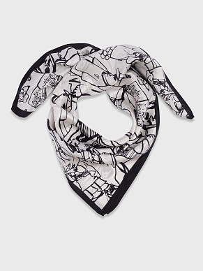 Контрастный платок из шелка