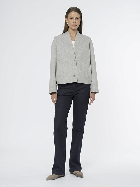 Короткая куртка из пальтовой ткани