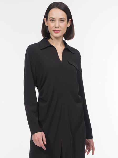 Платье с длинным рукавом на молнии