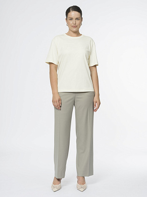 Прямые брюки из вискозной костюмной ткани