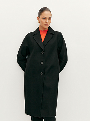 Пальто шерстяное однобортное
