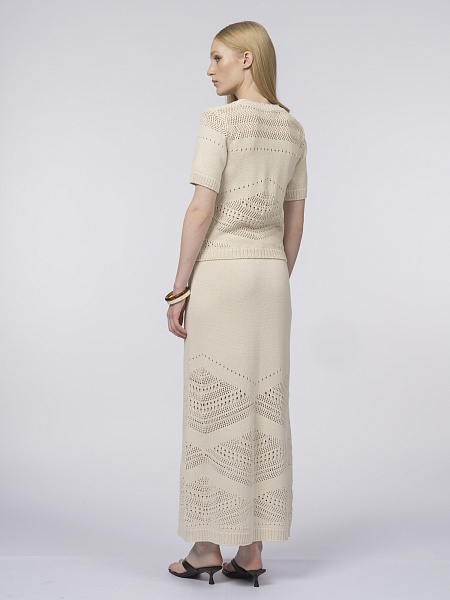 Ажурная вязаная юбка