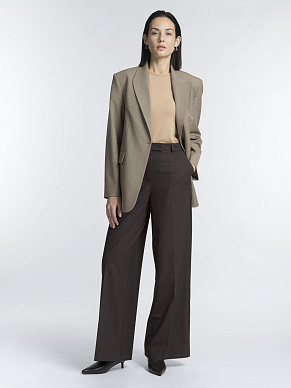 Брюки из костюмной шерстяной ткани