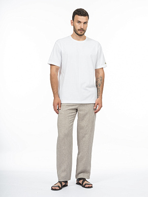 Хлопковая футболка regular fit с брендированием