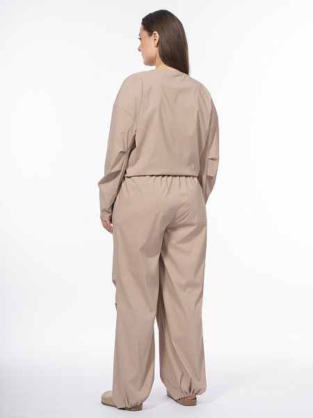 Укороченный свитшот с V-вырезом 