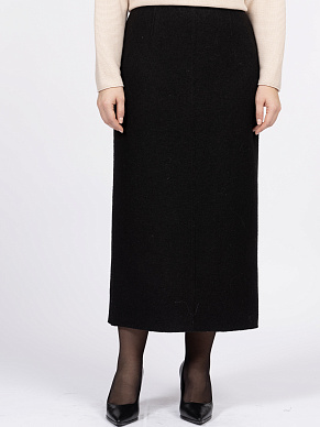 Прямая юбка из вареной шерсти
