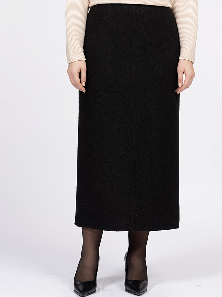 Прямая юбка из вареной шерсти
