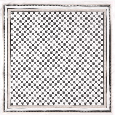 Шелковистый платок с графичным принтом