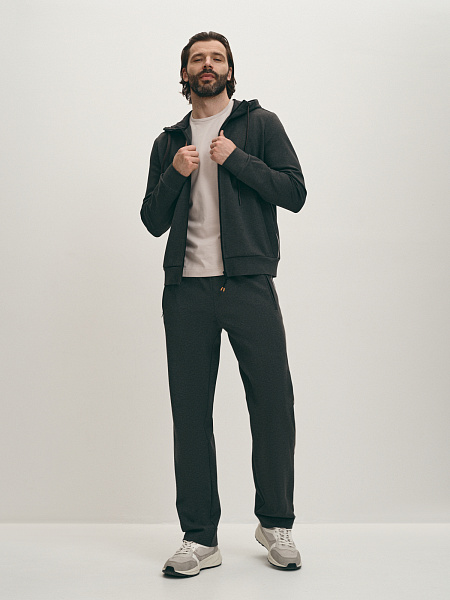 Трикотажная толстовка-худи из вискозы