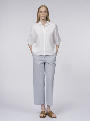 Короткие брюки изо льна и хлопка