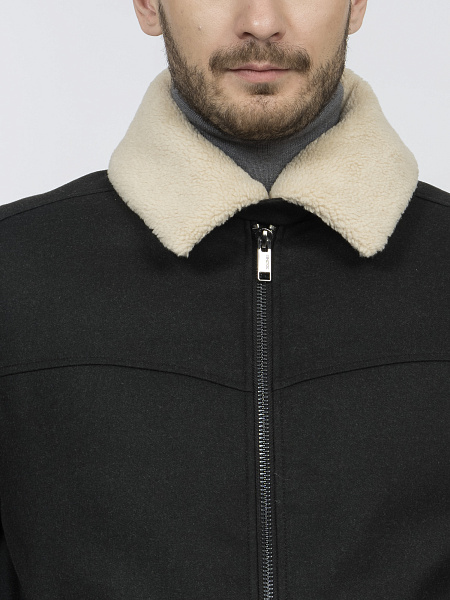 Куртка-авиатор из пальтовой ткани, утепленная наполнителем пух/перо