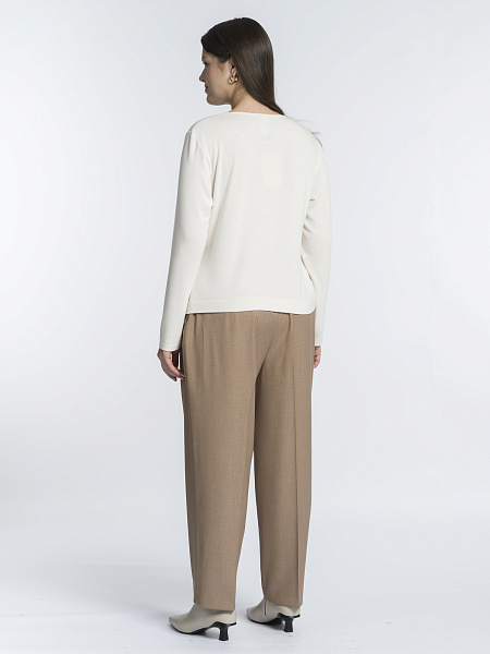 Брюки из костюмной ткани в оттенке кэмел