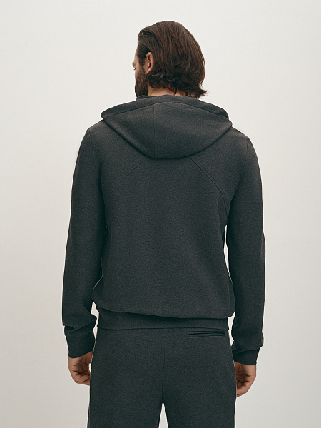 Трикотажная толстовка-худи из вискозы